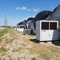 Vinyl Greenhouse Cooling Facility Construction Refrigerator Installation