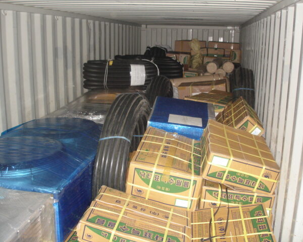 Shipment of green house environmental control equipment